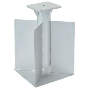 VidaXL Parasolvoet voor in de grond 27,5x27,5x45 cm staal zilverkleur