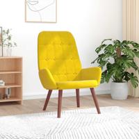 Relaxstoel fluweel geel