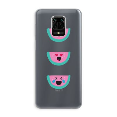 Smiley watermeloen: Xiaomi Redmi Note 9 Pro Transparant Hoesje