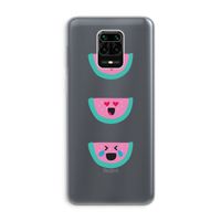 Smiley watermeloen: Xiaomi Redmi Note 9 Pro Transparant Hoesje