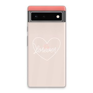 Forever heart pastel: Google Pixel 6 Transparant Hoesje