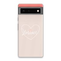Forever heart pastel: Google Pixel 6 Transparant Hoesje Forever heart pastel: Google Pixel 6 Transparant Hoesje