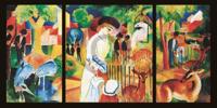 Kunstdruk August Macke - Zoologischer Garten 100x50cm