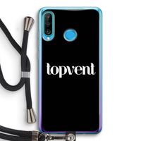 Topvent Zwart: Huawei P30 Lite Transparant Hoesje met koord