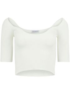 Nina Ricci haut crop à encolure cœur - Blanc