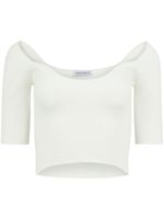 Nina Ricci haut crop à encolure cœur - Blanc