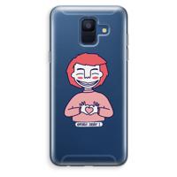 Hartje: Samsung Galaxy A6 (2018) Transparant Hoesje - thumbnail
