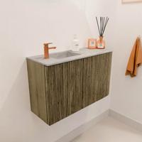 Toiletmeubel Mondiaz Joya Dlux | 71.6 cm | Meubelkleur Dusk | Faye wastafel Glace Wasbak Links | 1 kraangat