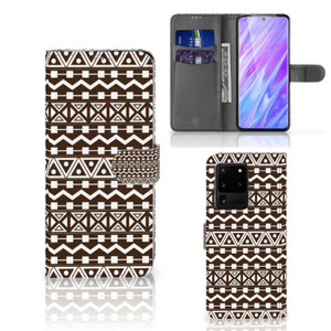 Samsung Galaxy S20 Ultra Telefoon Hoesje Aztec Brown