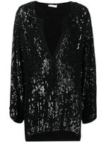 P.A.R.O.S.H. blouse ornée de sequins à manches longues - Noir - thumbnail