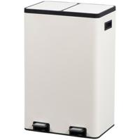 Leen Bakker - Pedaalemmer Duo - 60L - Metaal - Beige - 35.7x46.9x71.5 Cm