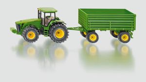 Siku 1953 John Deere met aanhanger 1:50