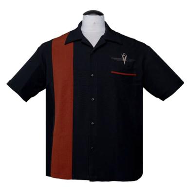 Steady V8 Classic Button Shirt Black Rust-S