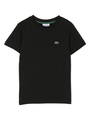 Lacoste Kids t-shirt en coton à logo brodé - Noir