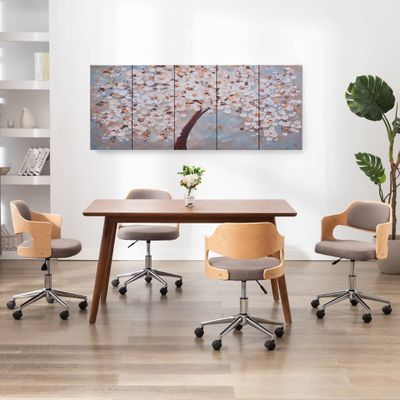 vidaXL Wandprintset bloeiende boom 200x80 cm canvas meerkleurig vidaXL Wandprintset bloeiende boom 200x80 cm canvas meerkleurig