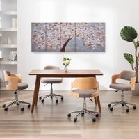 vidaXL Wandprintset bloeiende boom 200x80 cm canvas meerkleurig - thumbnail