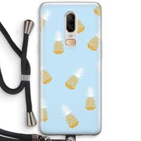 Ananasjes: OnePlus 6 Transparant Hoesje met koord