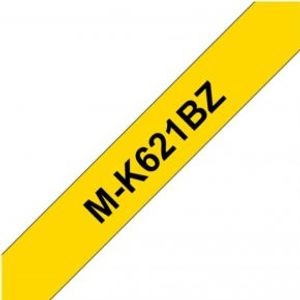 Brother M-K621B Zwart op geel labelprinter-tape