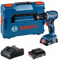 Bosch Blauw GSR 18V-45 Professional | Accuschroefboormachine | 2 x 2,0 Ah accu + oplader | In L-BOXX 136 + inlay 06019K3203 - thumbnail