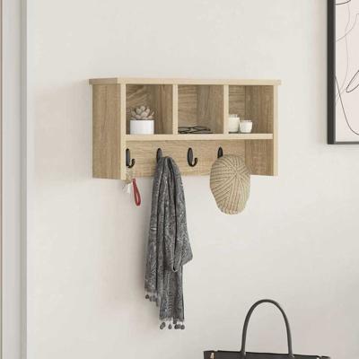 Wandgemonteerde kapstok met plank Sonoma eiken 50 x 16 x 26 cm