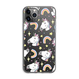 Rainbow Unicorn: iPhone 11 Pro Max Transparant Hoesje