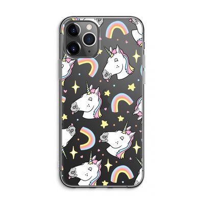 Rainbow Unicorn: iPhone 11 Pro Max Transparant Hoesje