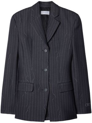 Off-White blazer à fines rayures - Gris
