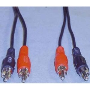 e+p B 33/2 audio kabel 2,5 m 2 x RCA Zwart