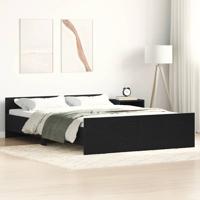 Bedframe zonder matras 140x190 cm bewerkt hout zwart eikenkleur