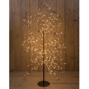 Lichtboom - zwart - 150 cm - metaal - 1000 led lichtjes - warm wit - verlichte kerstboom