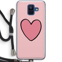 Hartje: Samsung Galaxy A6 (2018) Transparant Hoesje met koord