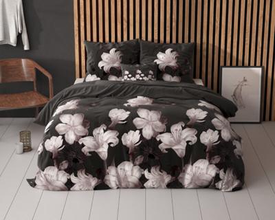 Sleeptime Dark Flower Zwart 200 x 220 cm