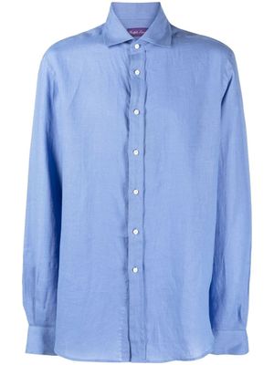Ralph Lauren Purple Label chemise en lin à manches longues - Bleu
