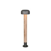 Trio TuinlampFraser grijs met hout 84,5cm - 462560135