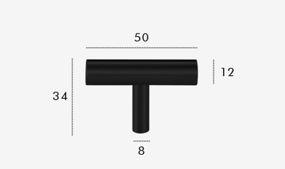 Nurlin T-Bar Messing Kastgreep