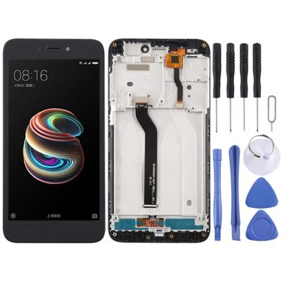 LCD-scherm en digitizer volledige assemblage met frame voor Xiaomi Redmi 5A (zwart)