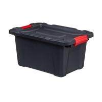 Gerecyclede zwarte opbergbox Five® - 30 liter