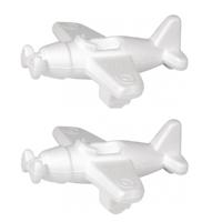 Piepschuim vliegtuig - 3x stuks - 16 cm - styropor vorm/figuur - hobby - knutselen