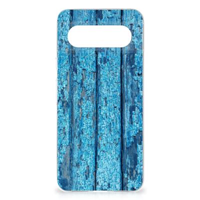 Google Pixel 8 | Bumper Hoesje | Wood Blue