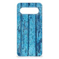 Google Pixel 8 | Bumper Hoesje | Wood Blue