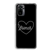 Friends heart black: Xiaomi Redmi Note 10 Pro Transparant Hoesje