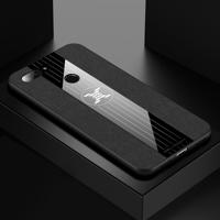 Voor Xiaomi Mi 8 Lite XINLI stiksels doek textuur schokbestendige TPU beschermhoes (zwart)