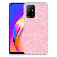 OPPO A94 5G | Reno5 Z TPU Case White Flowers - thumbnail