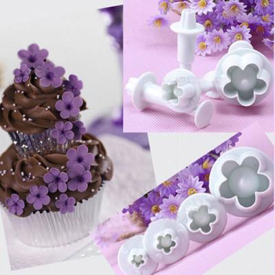 8 stuks Plum fondant taart voorjaar print stamper bakken biscuit mould