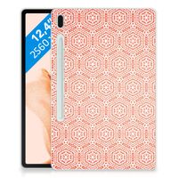 Samsung Galaxy Tab S7FE Hippe Hoes Pattern Orange