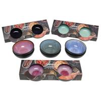 Schaal reactive glaze 12x4 cm set van 2 assorti