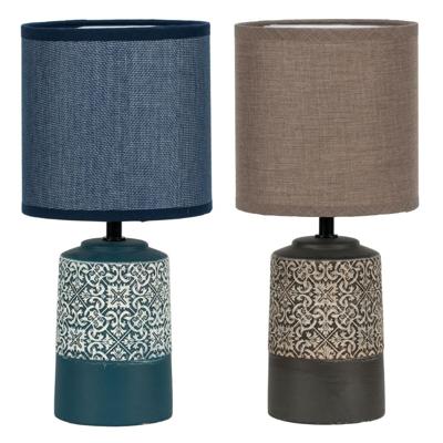 Bureaulamp DKD Home Decor Keramisch Keramiek 50 W (15 x 15 x 32 cm) (2 Stuks)