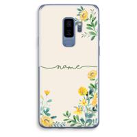 Gele bloemen: Samsung Galaxy S9 Plus Transparant Hoesje