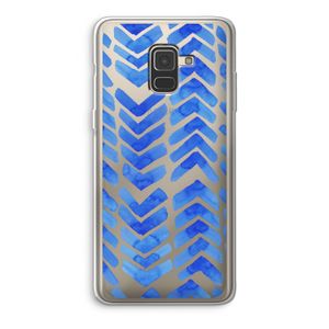 Blauwe pijlen: Samsung Galaxy A8 (2018) Transparant Hoesje