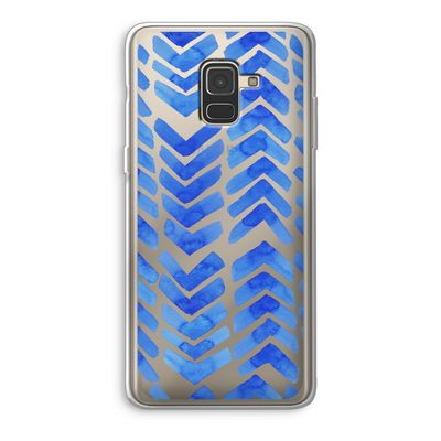 Blauwe pijlen: Samsung Galaxy A8 (2018) Transparant Hoesje